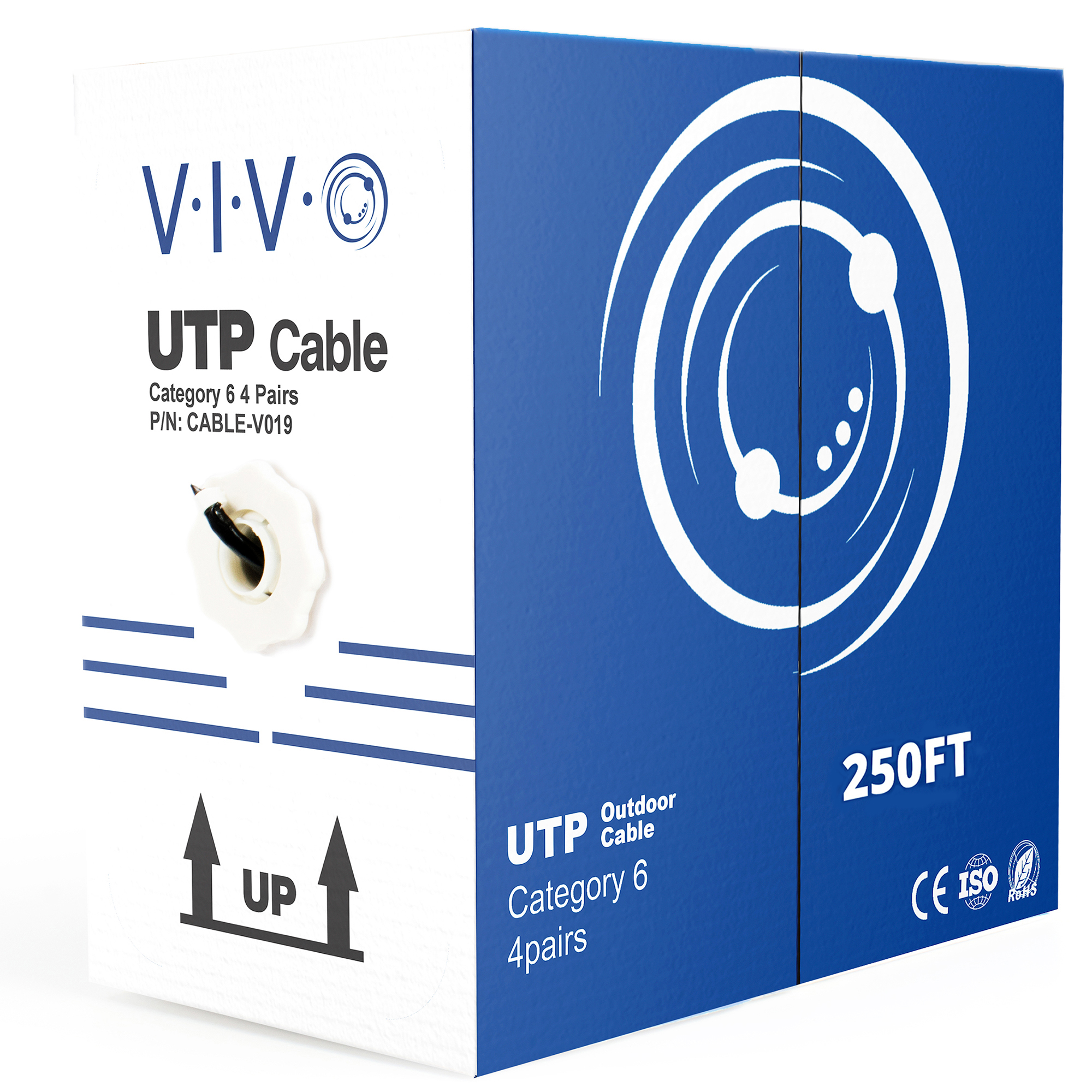 VIVO 250ft Cat6 LAN Network Ethernet Cable Wire Cat-6 Waterproof Outdoor Burial Image 1