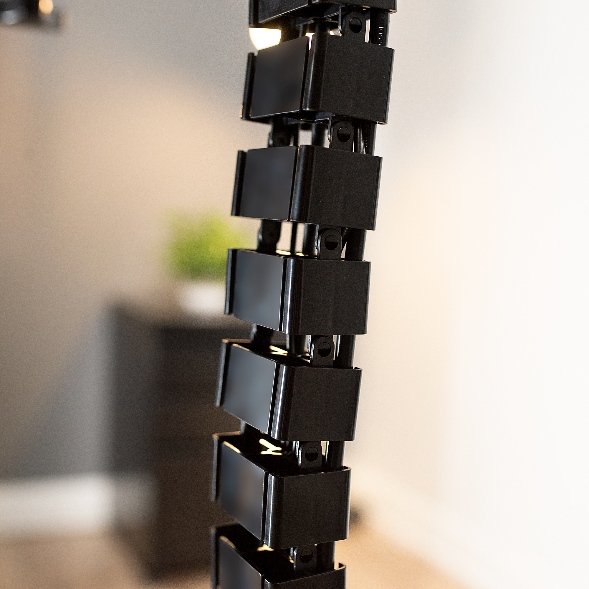 VIVO Clamp-on Vertebrae Cable Management Kit, Desk Quad Entry Wire Organizer Image 8