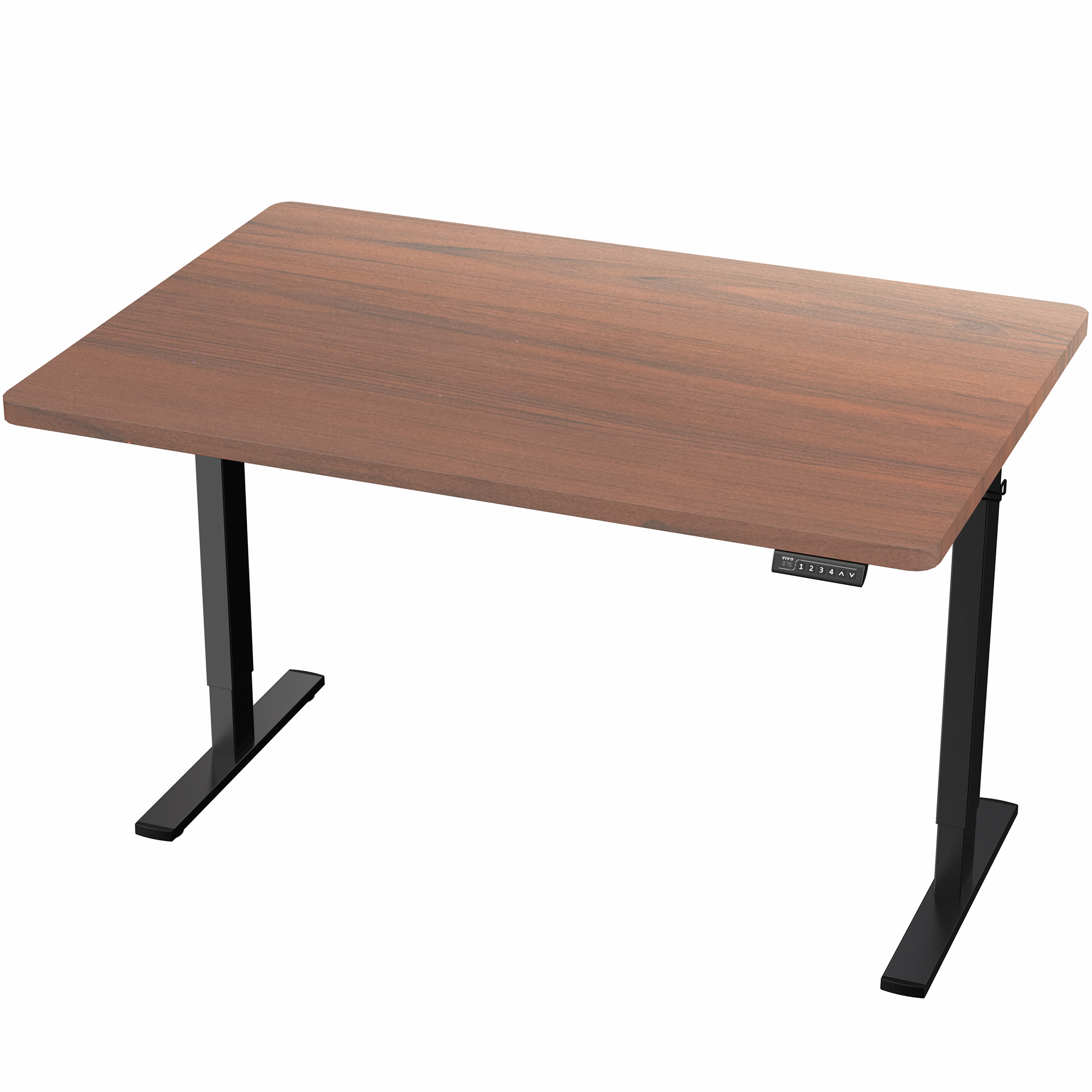 VIVO Electric 48" x 30" Stand Up Desk, Dark Walnut Table Top, Black Frame Image 9