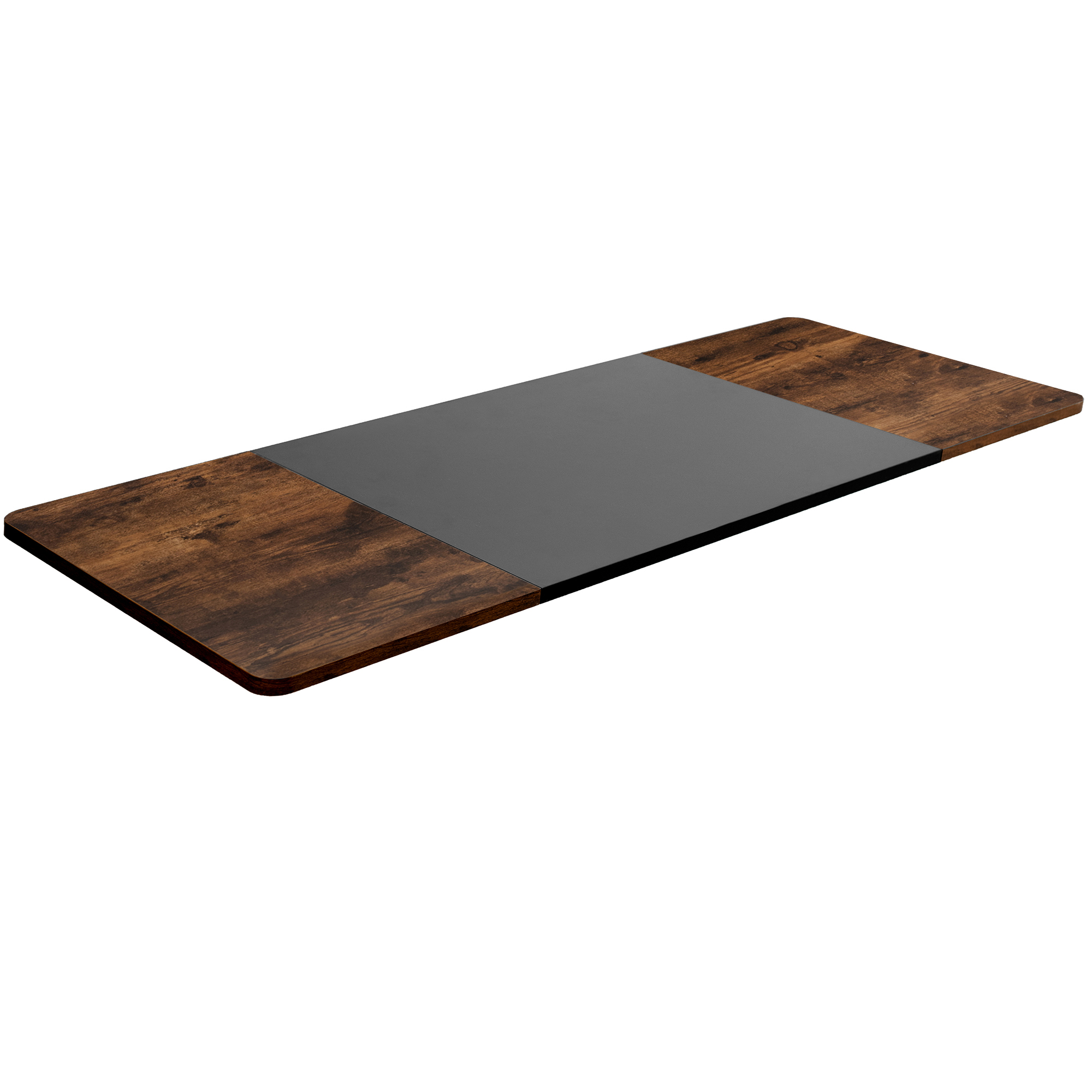 VIVO Black Rustic Vintage Brown 71x30 inch Table Top for Sit Stand Desk Frames Image 1