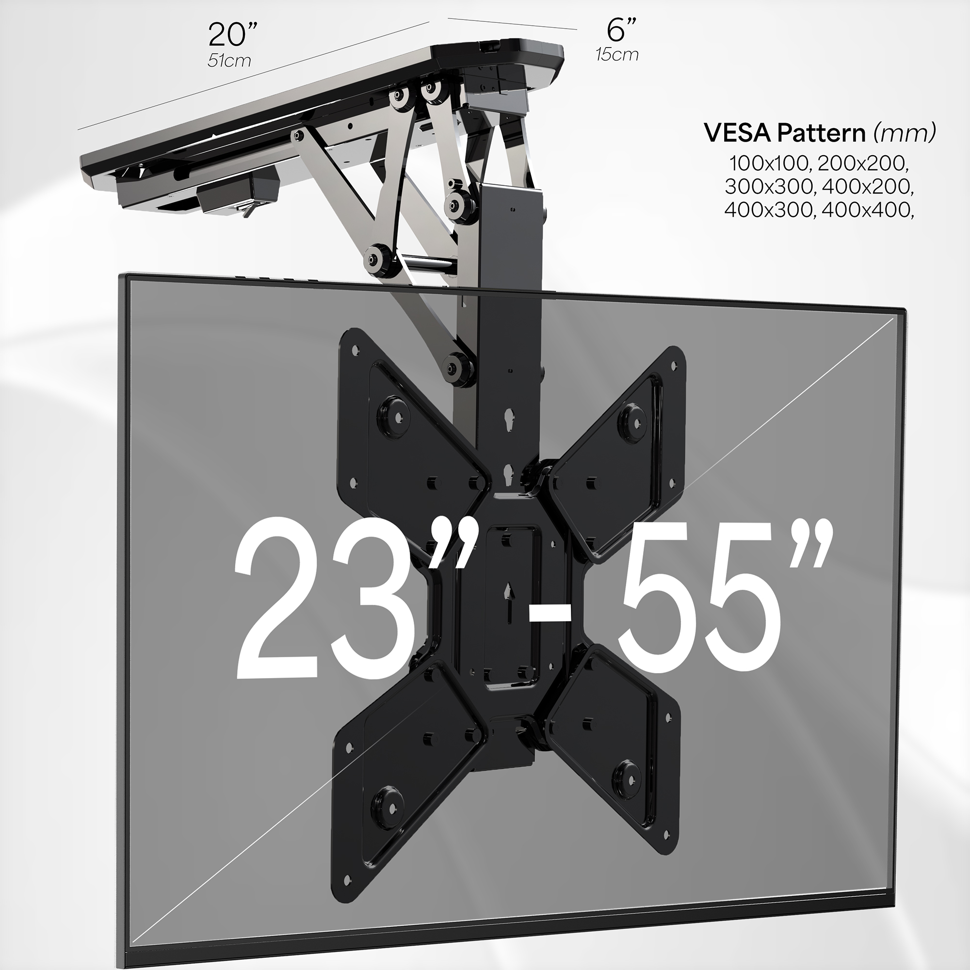 USED Electric Motorized Flip Down Pitched Roof Ceiling TV Mount for 23" to 55" Image 2