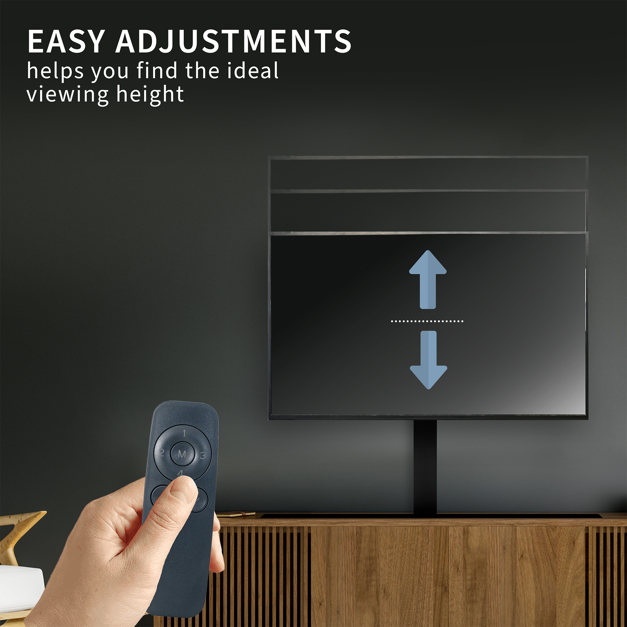 VIVO TV Motorized Vertical Stand Lifts up to 77" Screen, Height Adjustable Mount Image 7