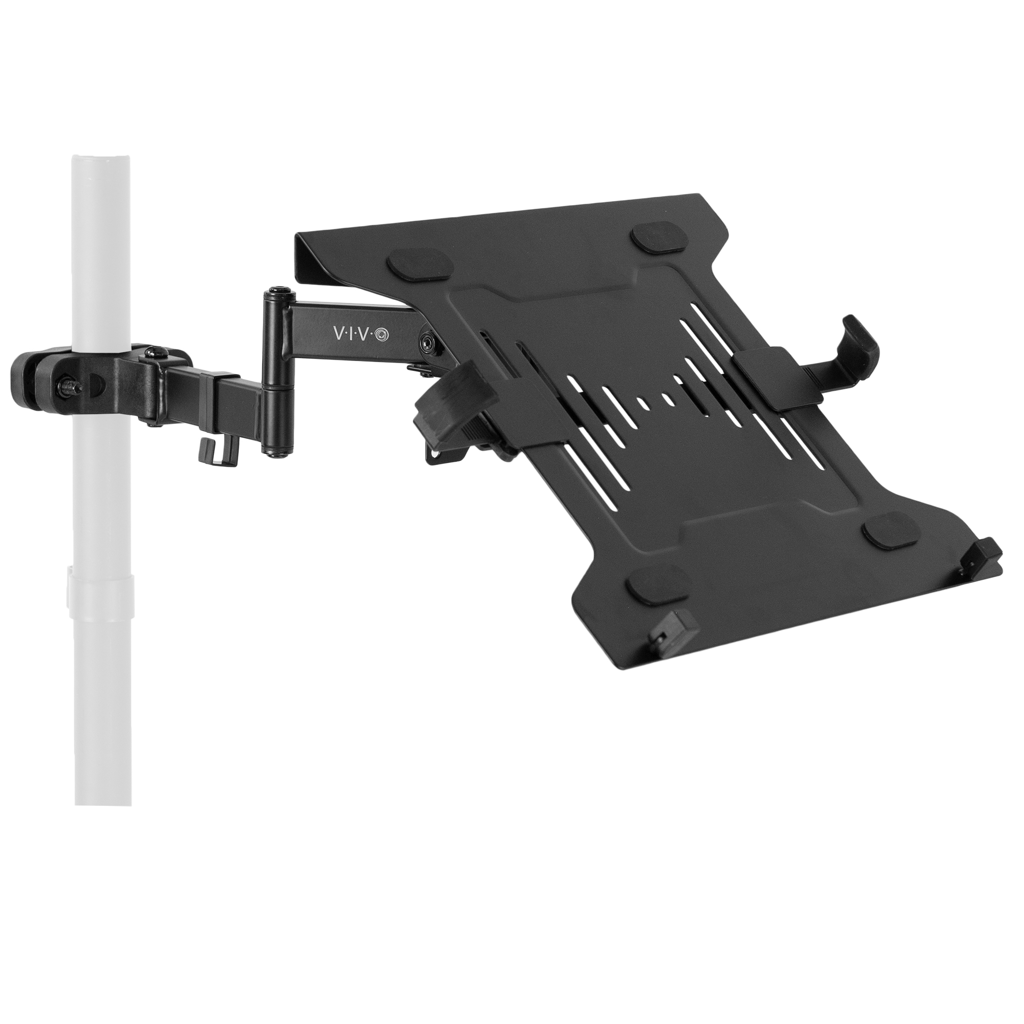 VIVO Universal Adjustable 10" to 15.6" Single Laptop VESA Arm Pole Mount Image 1