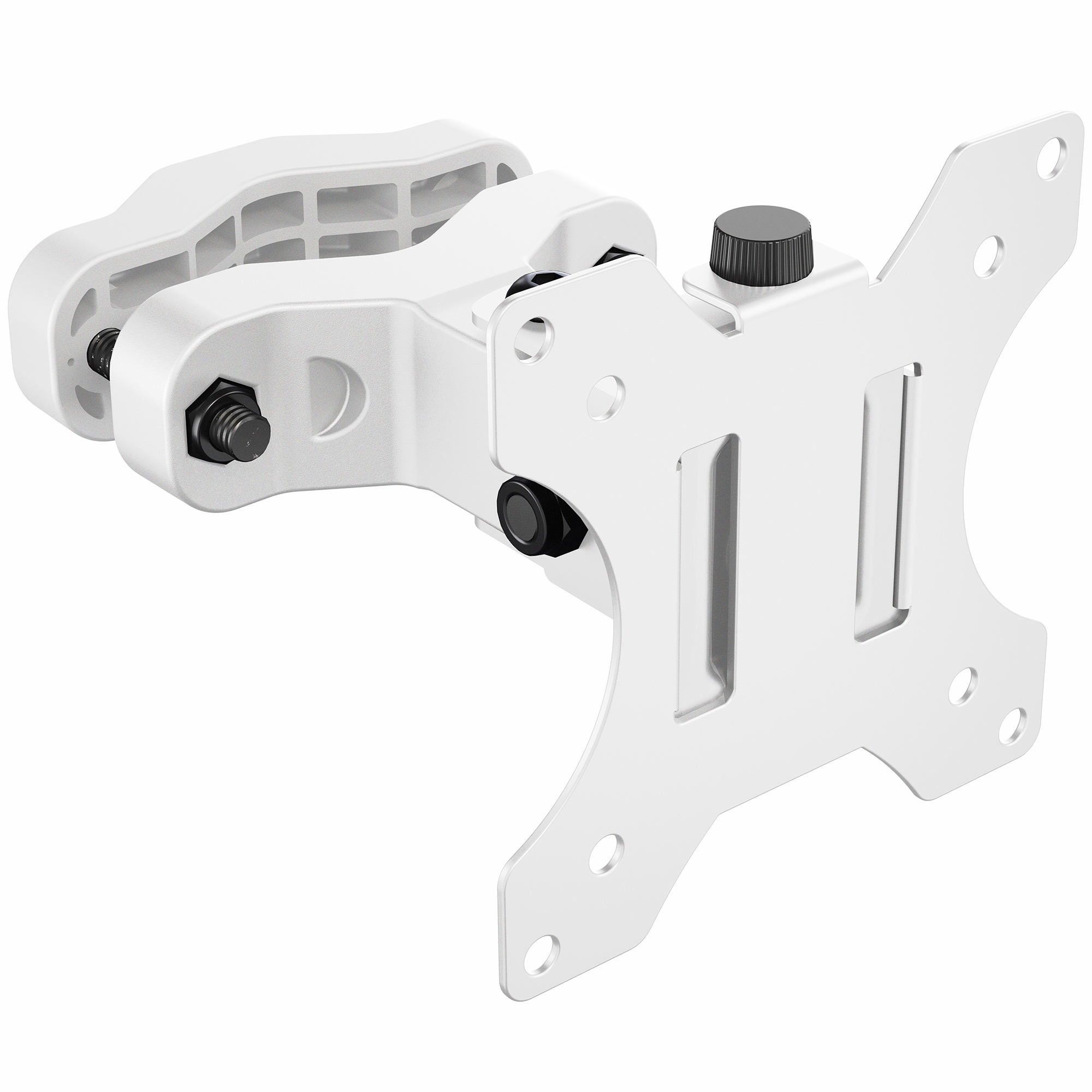 VIVO White Steel Universal Bracket Pole Mount VESA Plate, Fits 13" to 30" Screen Image 1