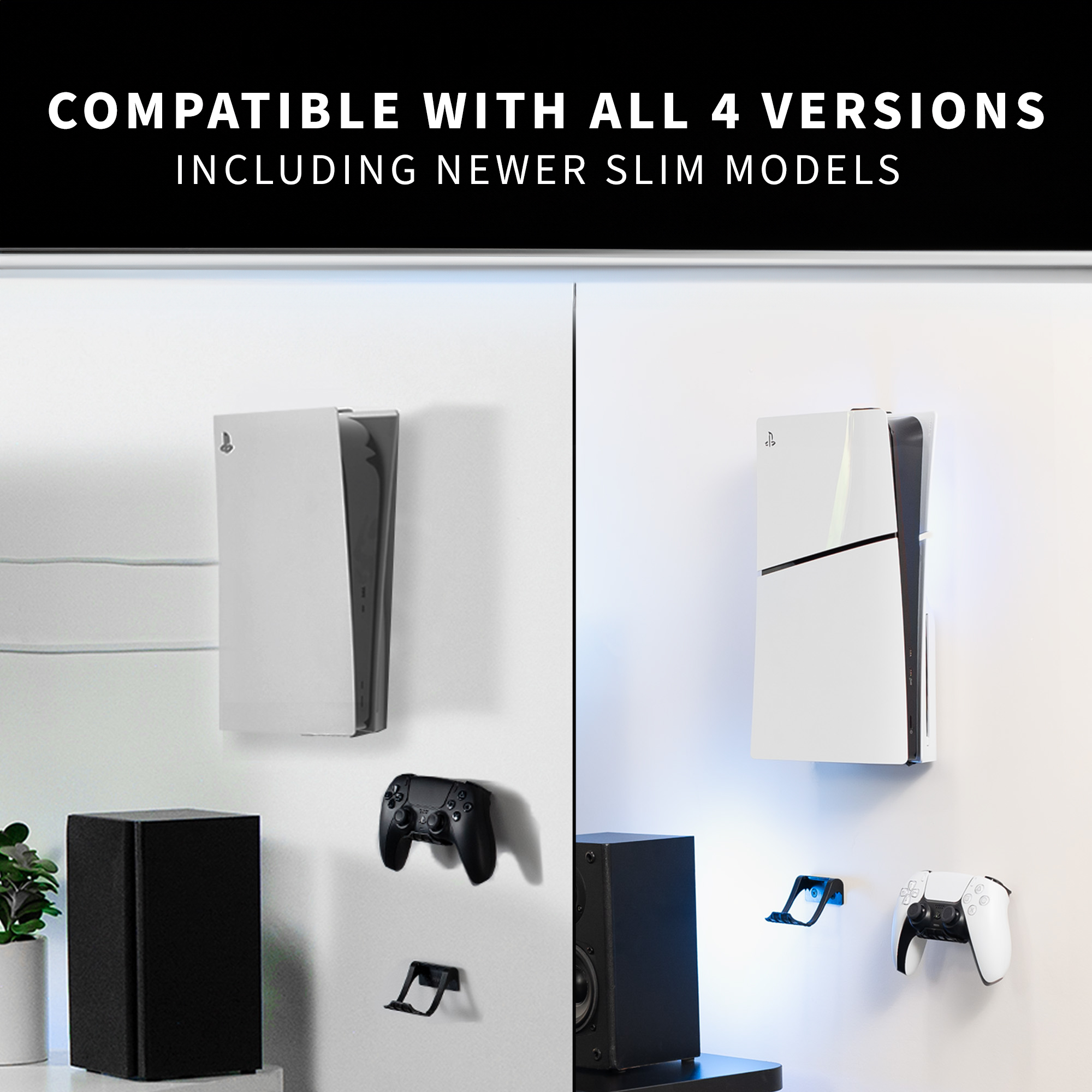 VIVO Wall and Under Desk Mount Designed for PS5 & PS5 Slim Console Image 2