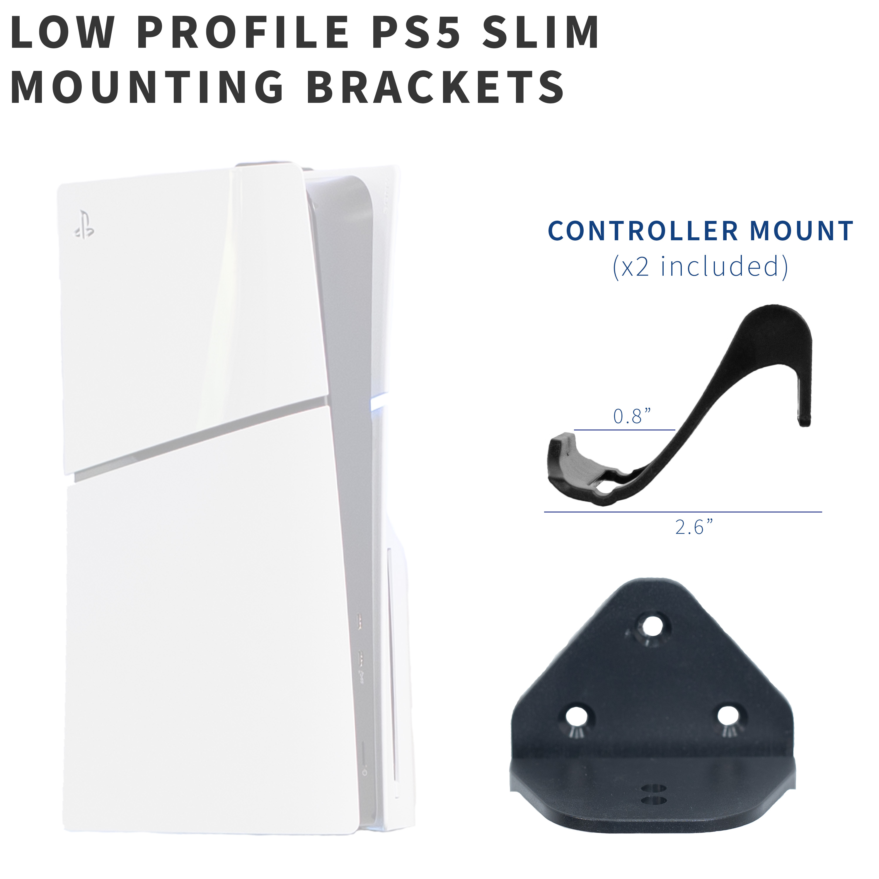 VIVO Wall and Under Desk Mount Designed for PS5 & PS5 Slim Console Image 5