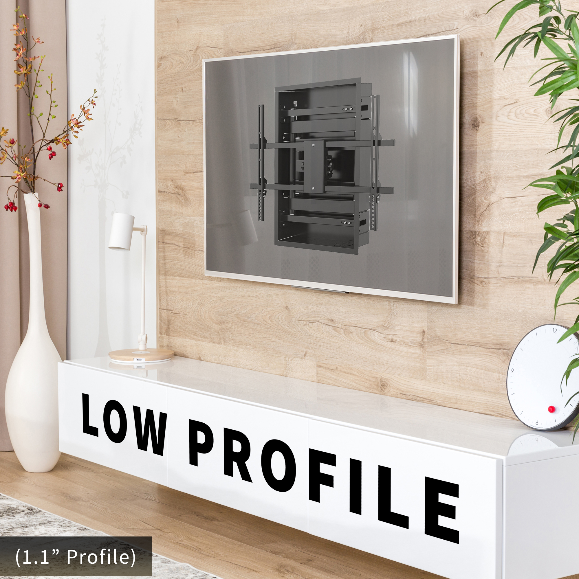 VIVO Recessed In-Wall TV Mount for up to 75" LED LCD Screens, Ultra Low Profile Image 4