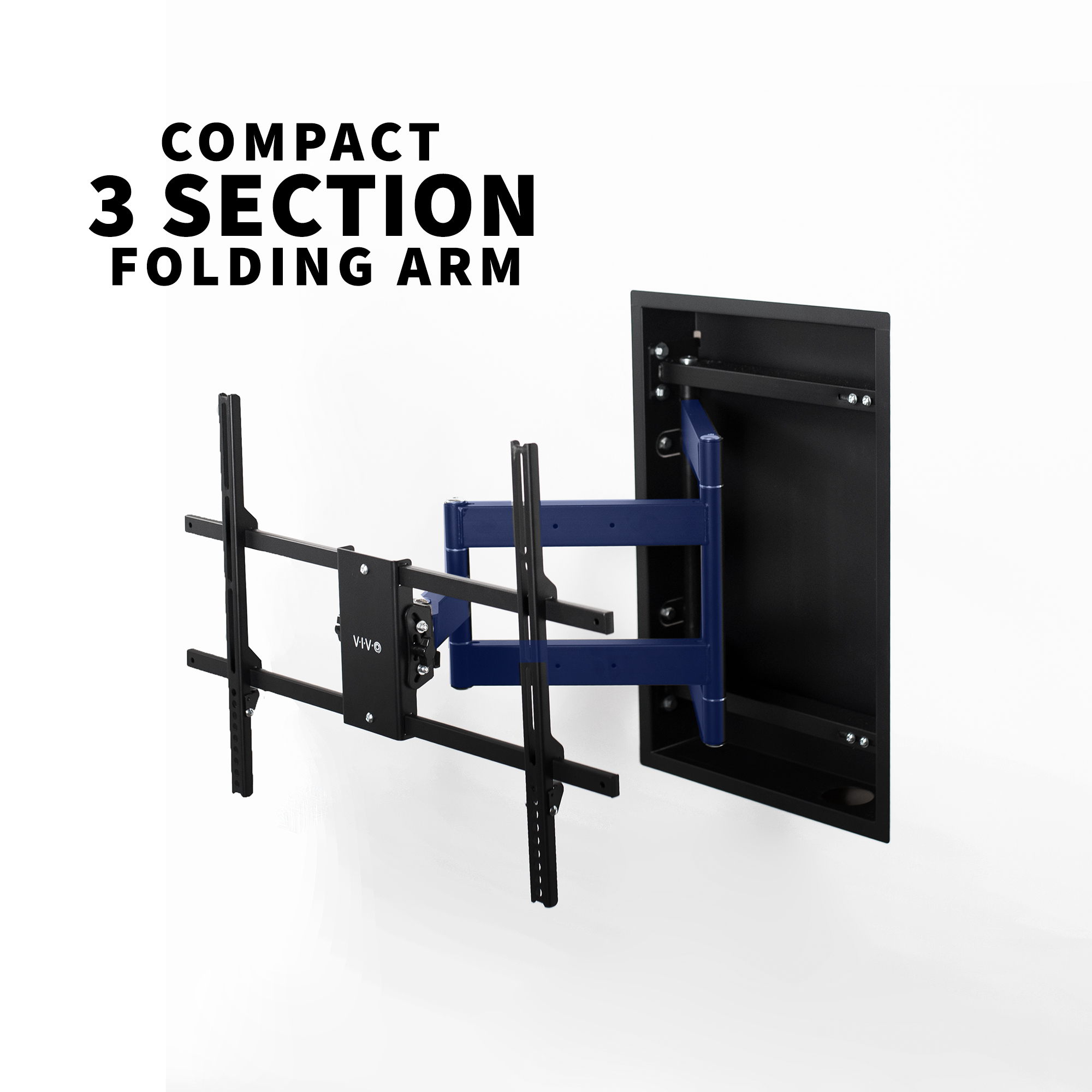 VIVO Recessed In-Wall TV Mount for up to 75" LED LCD Screens, Ultra Low Profile Image 6