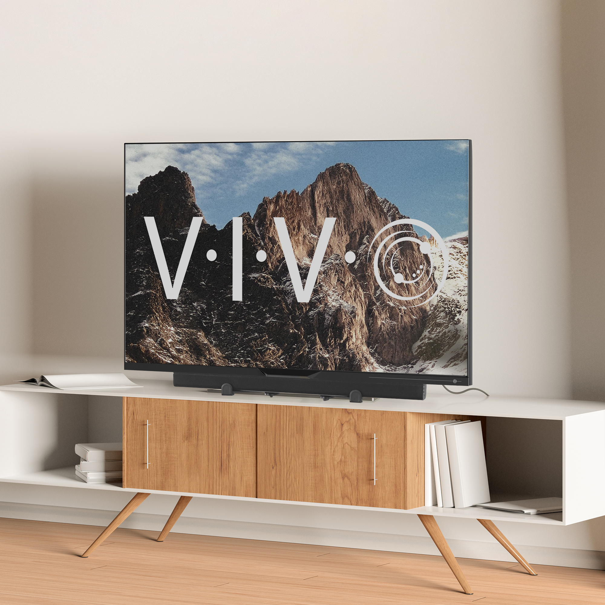 VIVO Adjustable Sound Bar Bracket Mount Above or Below Wall Mounted TV Image 5
