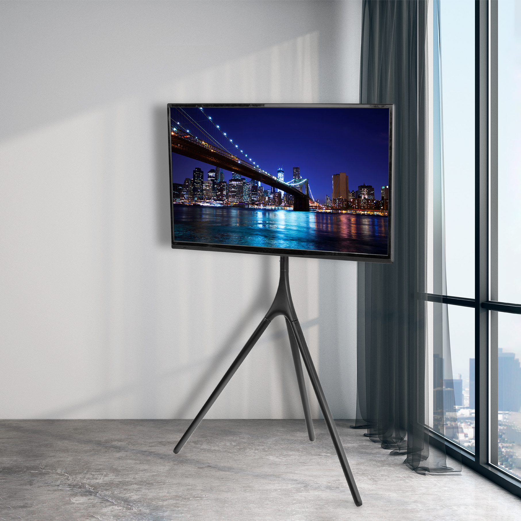VIVO Black Artistic Easel 45" to 65" Studio TV Tripod Adjustable Floor Stand Image 8