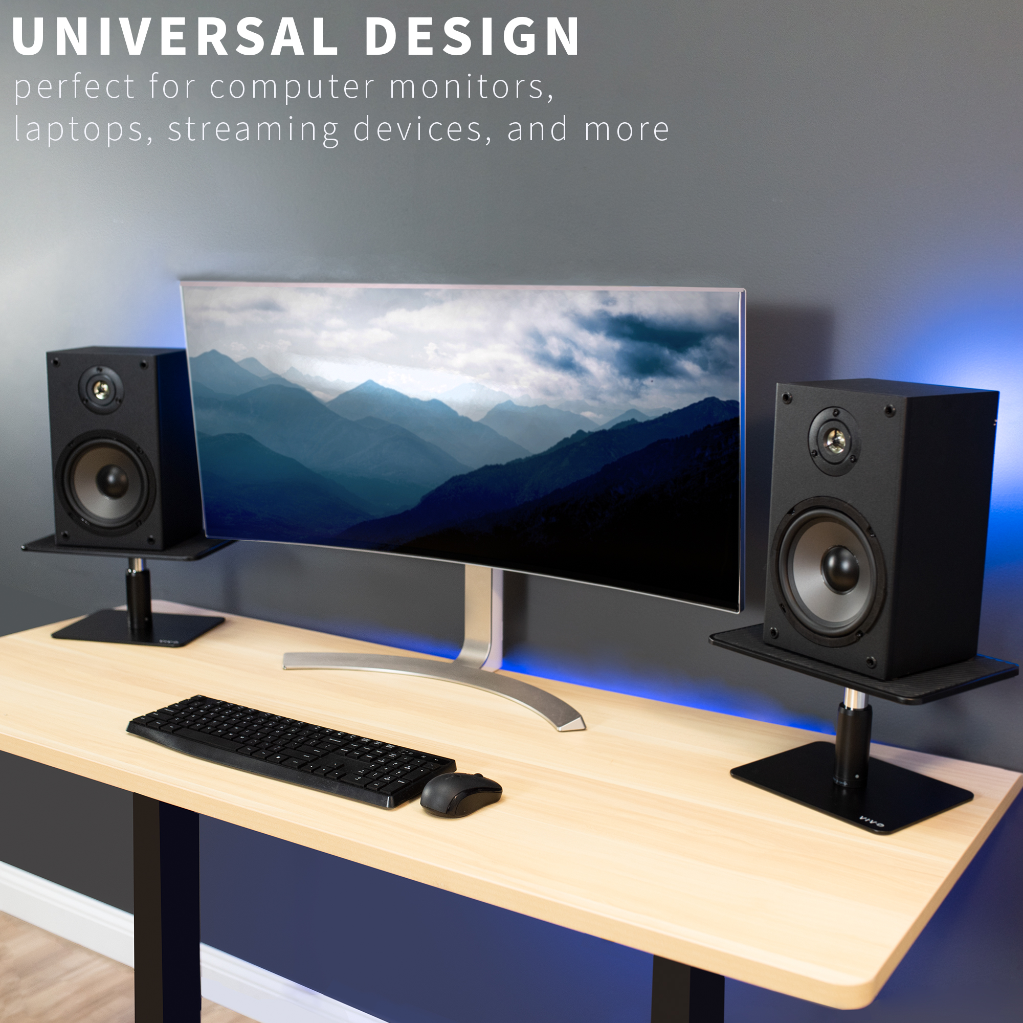 VIVO Universal Height Adjustable Ergonomic Computer Monitor & Laptop Riser Stand Image 5