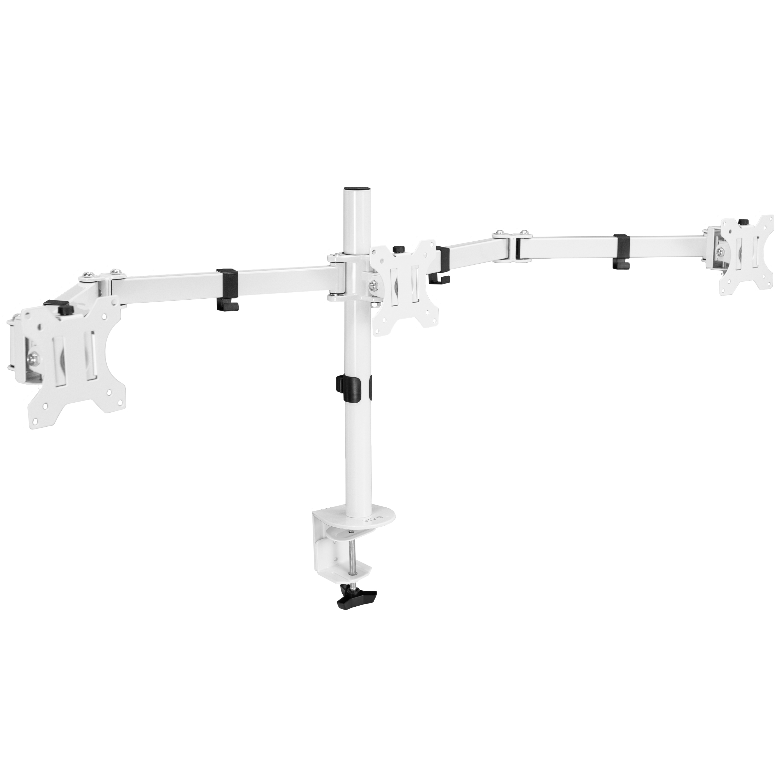 VIVO White Triple Monitor Mount, Articulating Stand for 3 Screens up to 24" Image 1