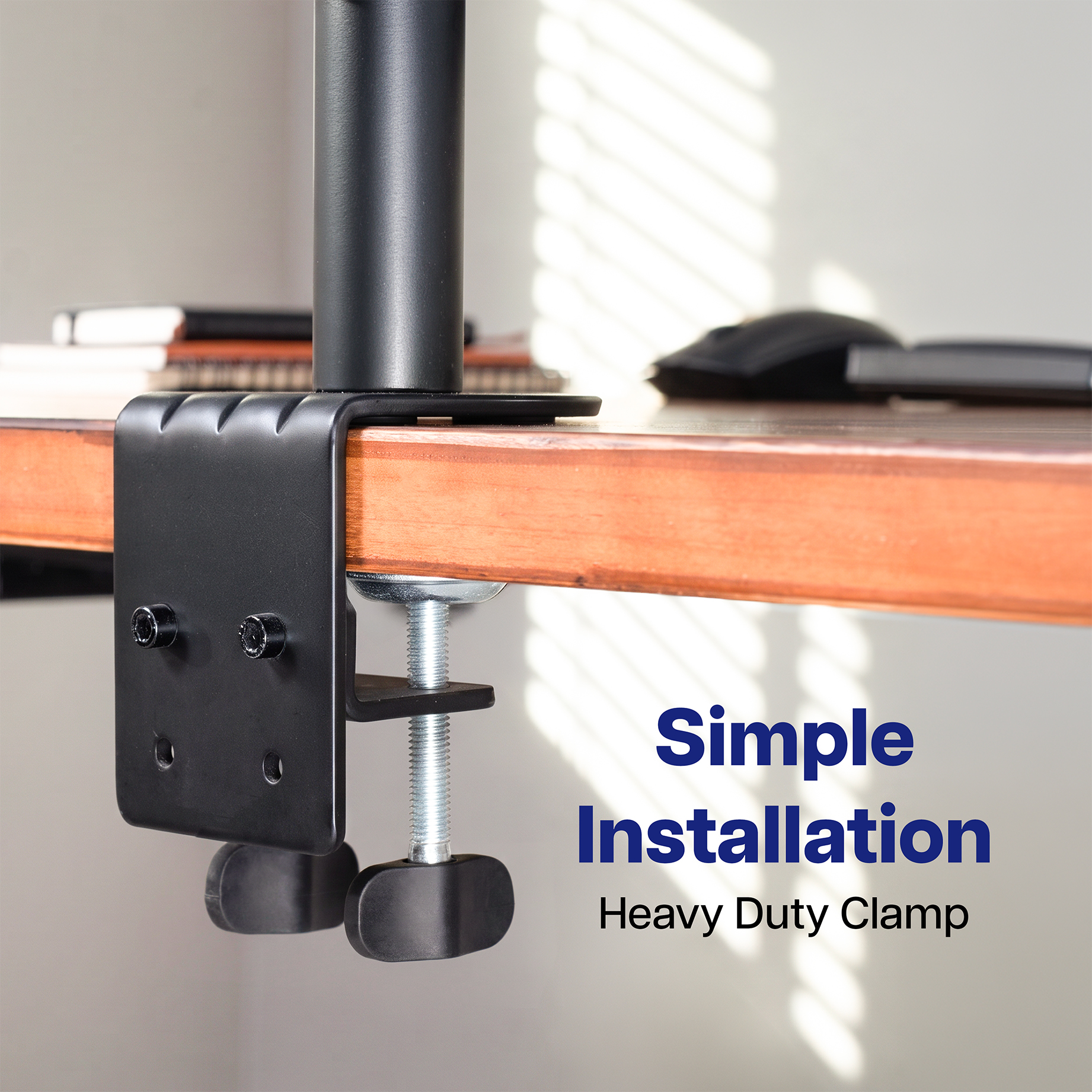 VIVO Dual 13" to 27" Monitor Mount with Laptop Holder, Horizontal Screen Display Image 8